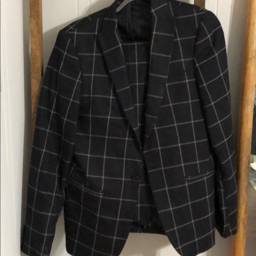 ASOS Checkered suit in Navy Windowpane.